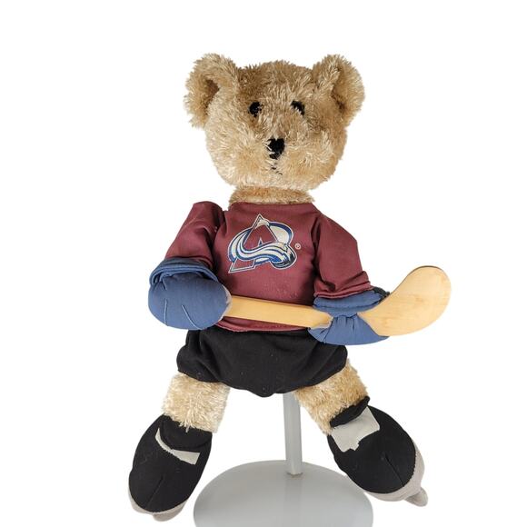 Colorado Avalanche Hockey Bear Plush 15" Stuffed Animal  Stick NHL Mascot Toy - Picture 1 of 16